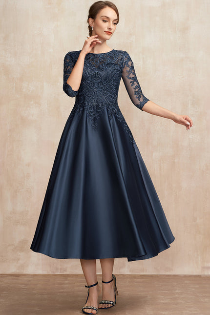Robe De Soirée Col Bateau Dentelle