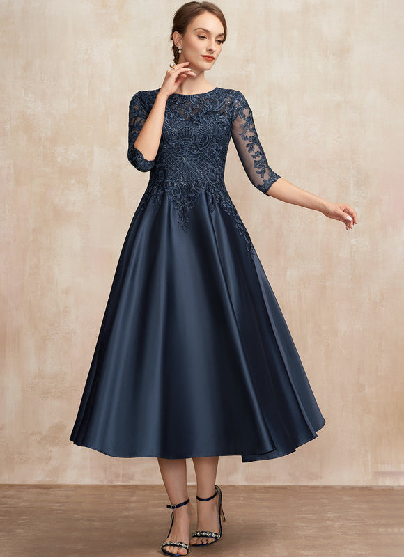 Robe De Soirée Col Bateau Dentelle