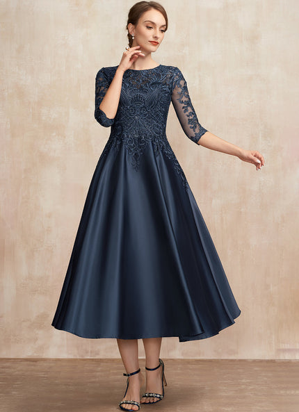 Robe De Soirée Col Bateau Dentelle