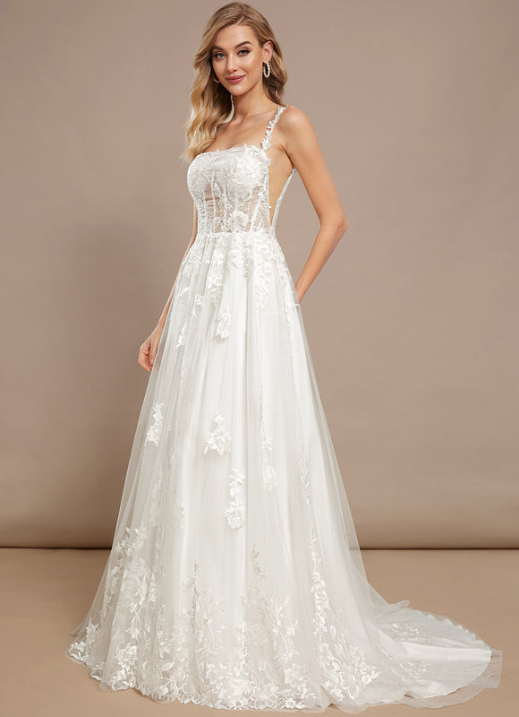 Robe Dentelle Princesse Tulle Floral