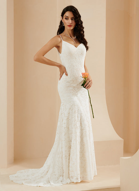 Robe Dentelle Sirène Ivoire