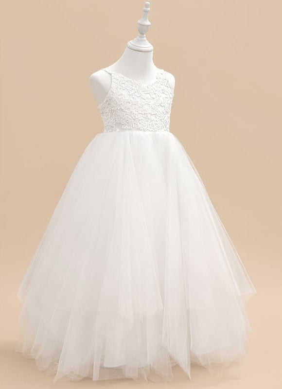 Robe Dentelle Nuptiale Blanche Tulle - gallery 3