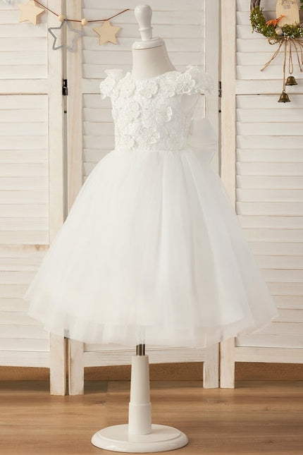 Robe Dentelle Tulle Fleuri - gallery 5