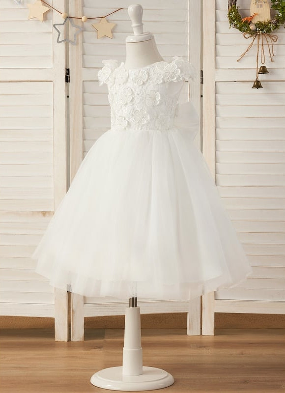 Robe Dentelle Tulle Fleuri - gallery 5
