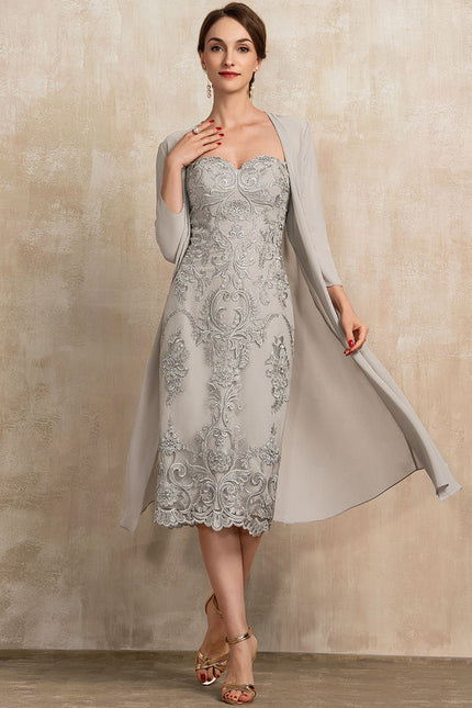 Robe Dentelle Satin Brodée - gallery 5
