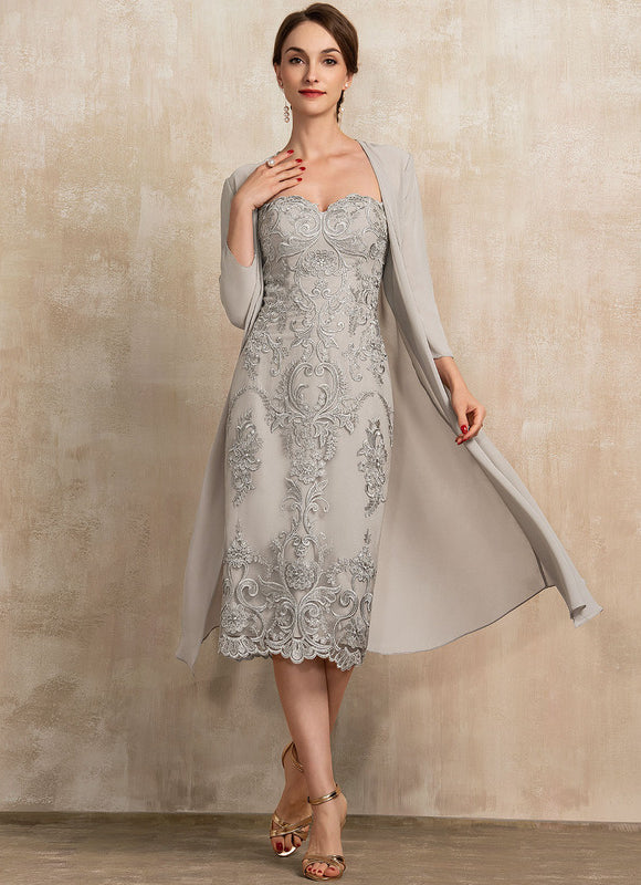 Robe Dentelle Satin Brodée - gallery 5