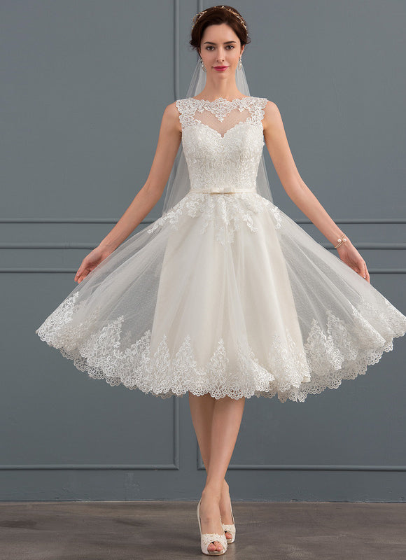 Robe Dentelle Satinée Éclairée - gallery 6