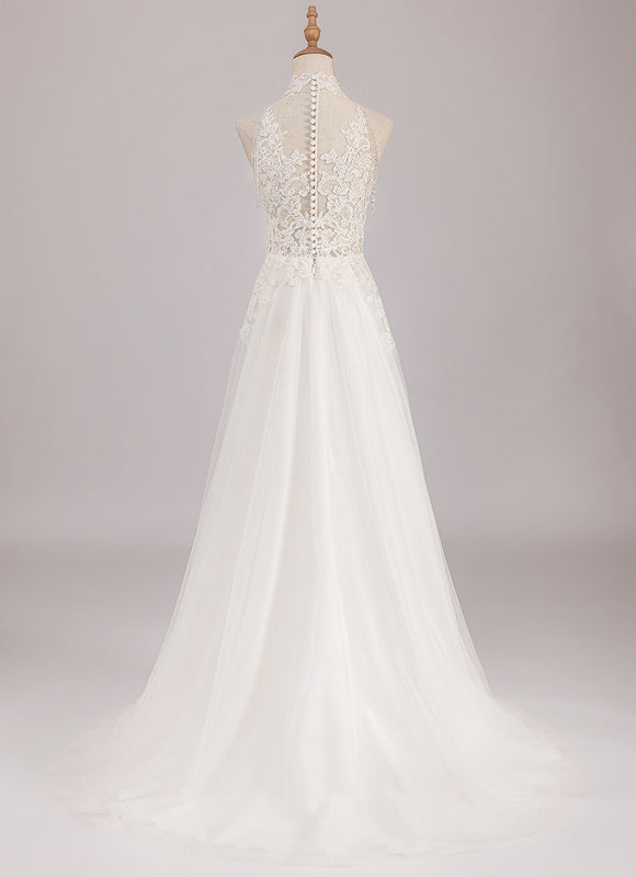 Robe Dentelle Nuptiale Ethérée - gallery 4