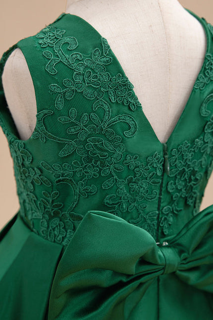 Robe Longue Verte Dentelle - gallery 7