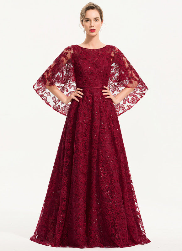 Robe Dentelle Éclat Bordeaux - gallery 3
