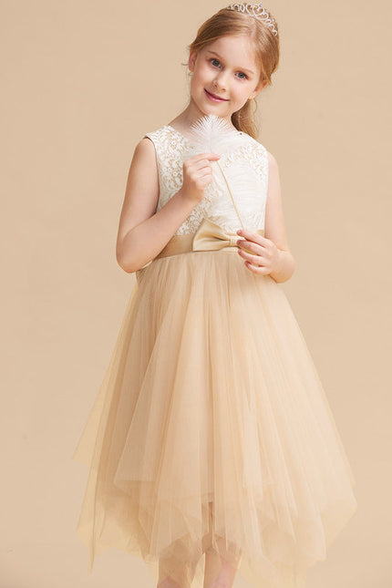 Robe Dentelle Tulle Crème - gallery 3