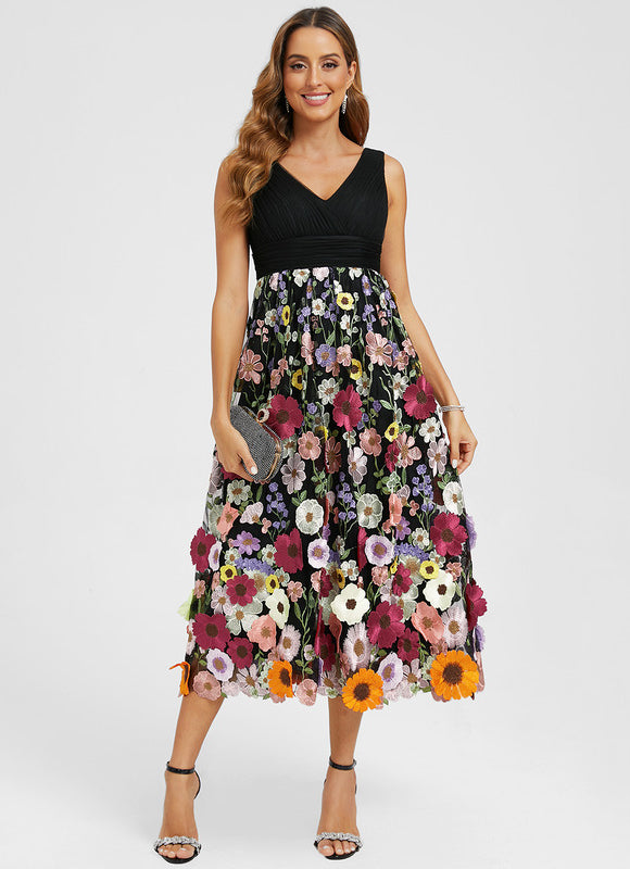 Robe Dentelle Éclat Florale - gallery 3