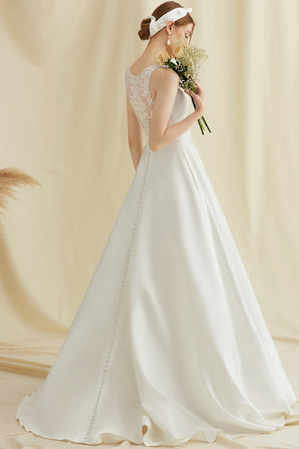 Robe De Mariee Sans Dentelle - gallery 1