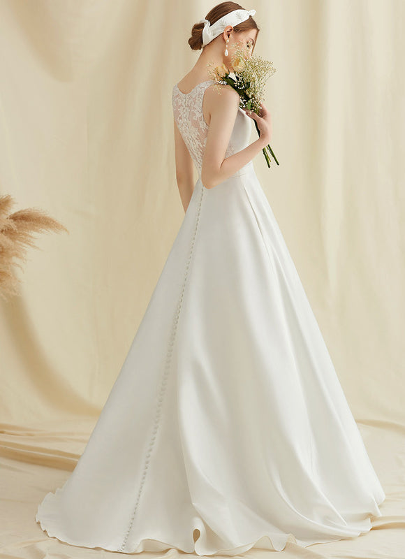 Robe De Mariee Sans Dentelle - gallery 1