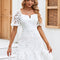 Robe Dentelle Dentelle Blanche Volants