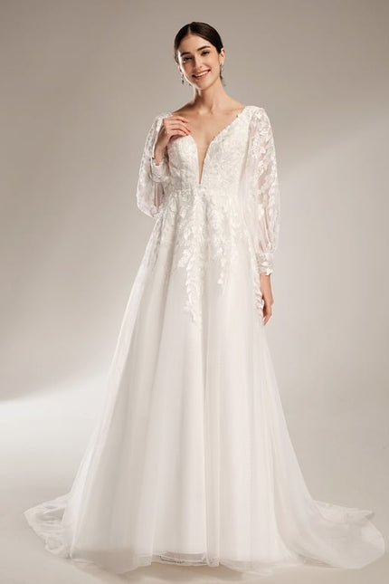 Robe Dentelle Nuptiale Satinée
