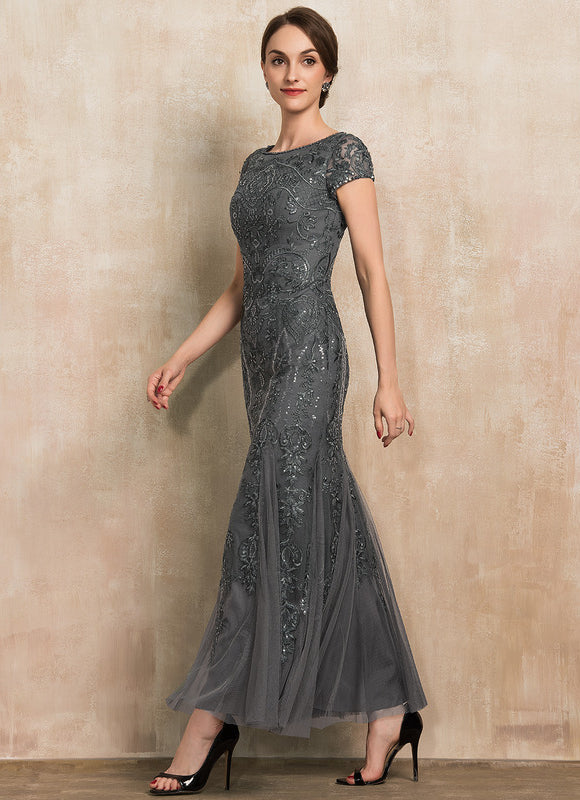 Robe Dentelle Élégante Tulle Brodé - gallery 4