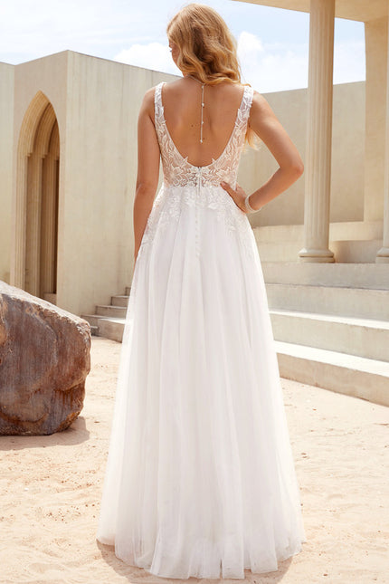 Robe Bustier Dentelle Blanche - gallery 2