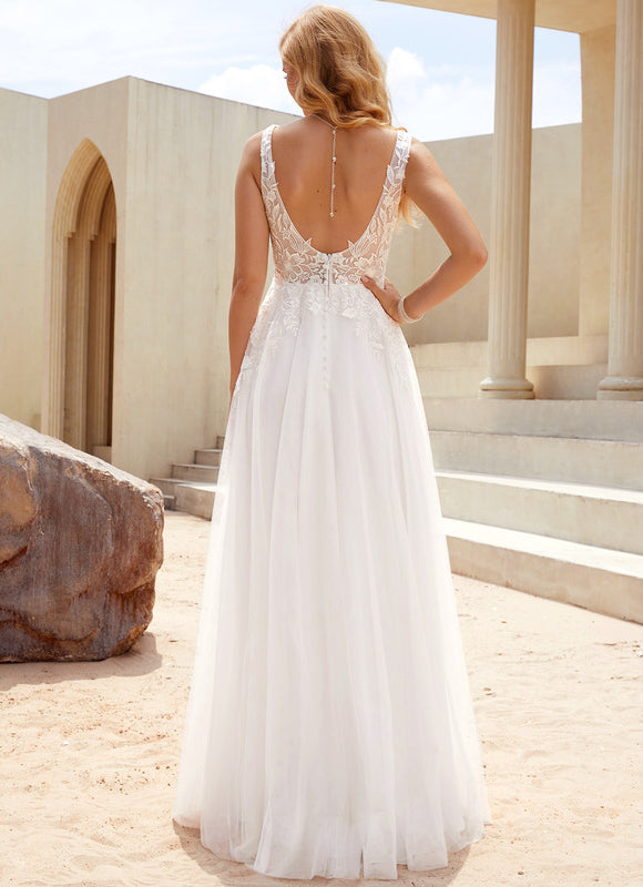 Robe Bustier Dentelle Blanche - gallery 2