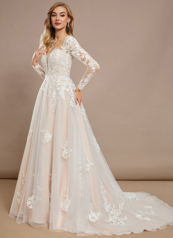 Robe Dentelle Tulle Délicate - gallery 2