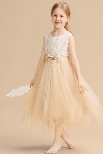 Robe Dentelle Tulle Crème