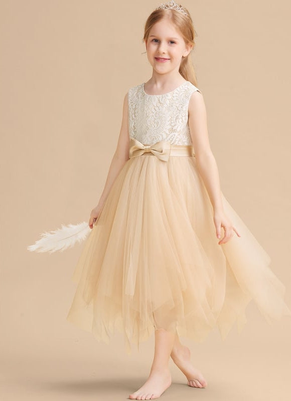Robe Dentelle Tulle Crème