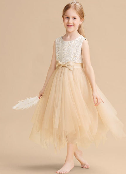 Robe Dentelle Tulle Crème
