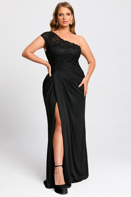 Robe Dentelle Asymétrique Soirée - gallery 6