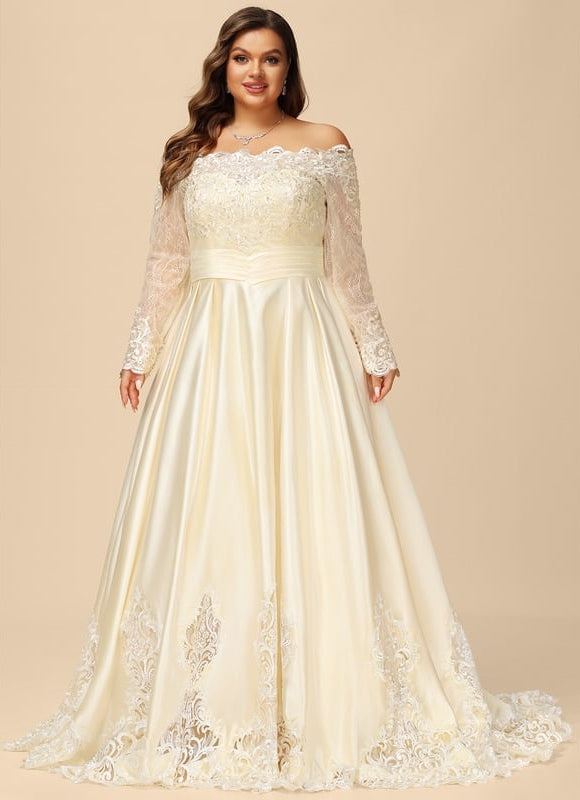 Robe Dentelle Mariée Élégance Satinée - gallery 7