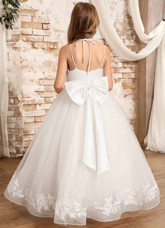 Robe Dentelle Nuptiale Tulle Enfant - gallery 4