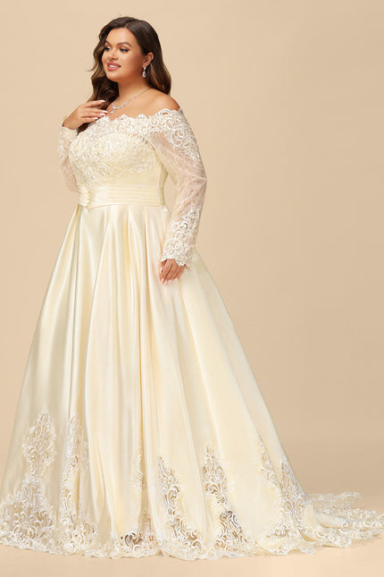 Robe Dentelle Mariée Élégance Satinée - gallery 8