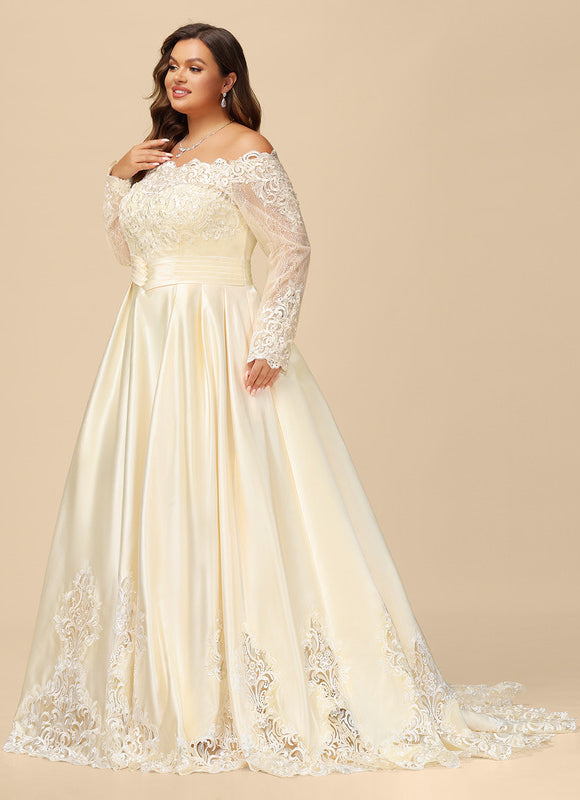 Robe Dentelle Mariée Élégance Satinée - gallery 8