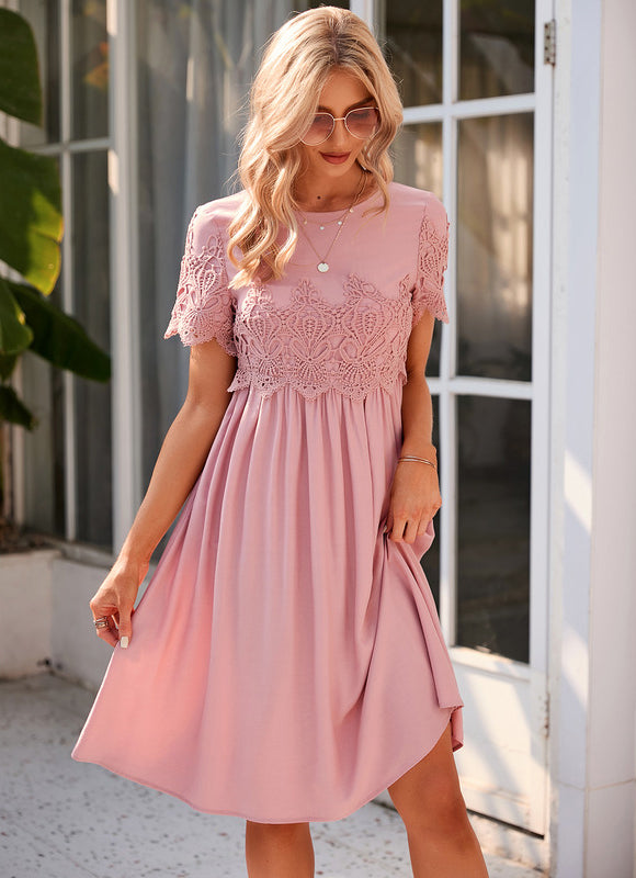 Robe Dentelle Sans Manches