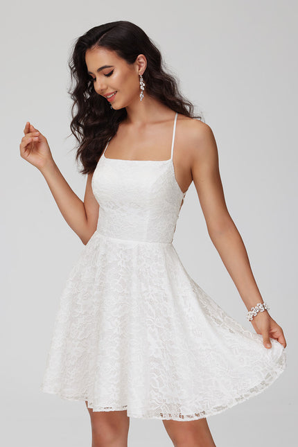 Robe Dentelle Courte En Dentelle - gallery 2