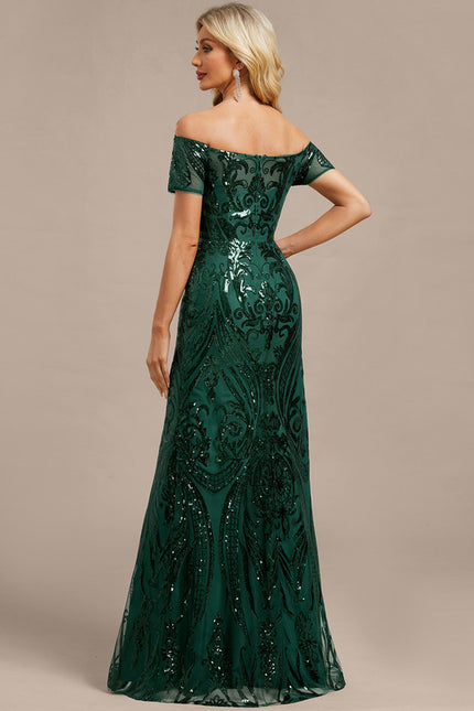 Robe Dentelle Émeraude Scintillante - gallery 6