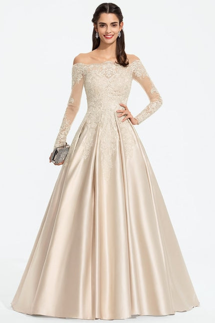 Robe Dentelle Élégance Satinée - gallery 1
