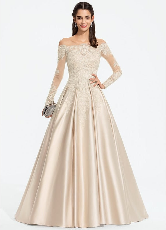 Robe Dentelle Élégance Satinée - gallery 1