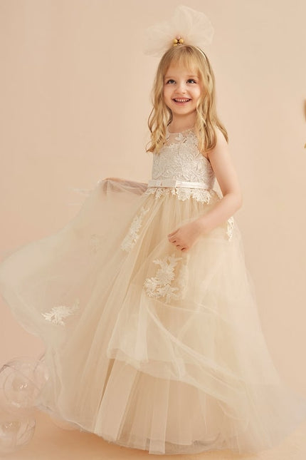 Robe Dentelle Enchantée Beigée - gallery 2