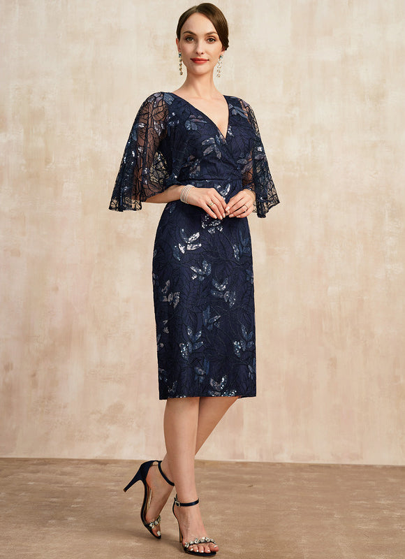 Robe Dentelle Marine Délicate - gallery 2