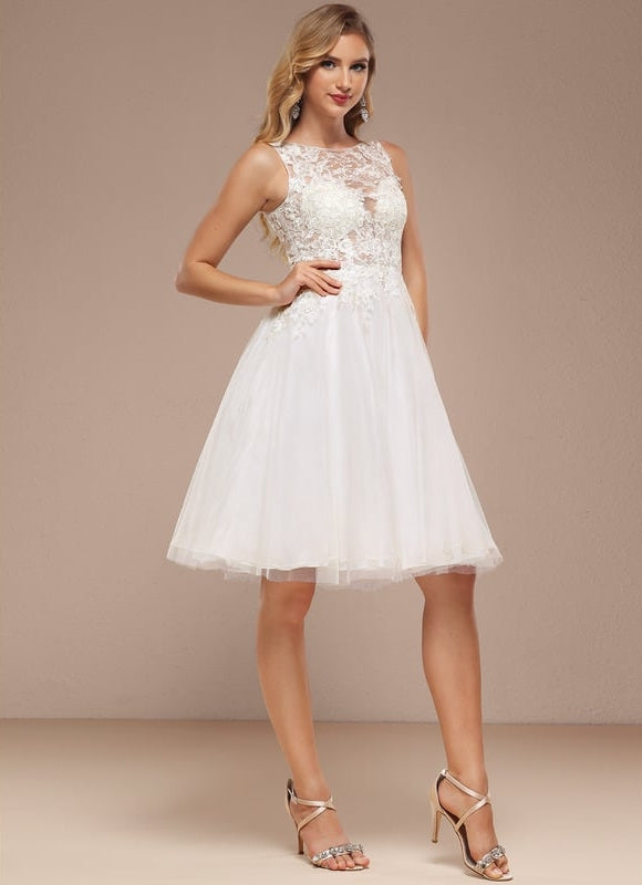 Robe Dentelle Tulle Sophistiquée - gallery 1