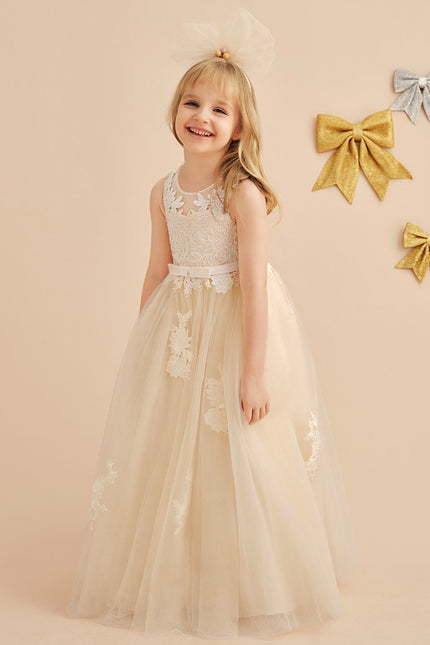 Robe Dentelle Enchantée Beigée - gallery 6
