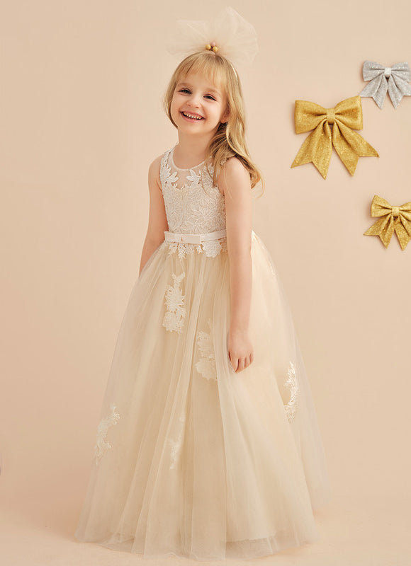 Robe Dentelle Enchantée Beigée - gallery 6