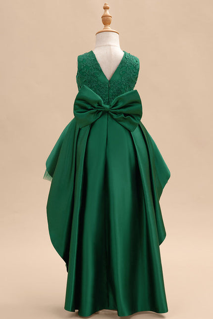 Robe Longue Verte Dentelle - gallery 4