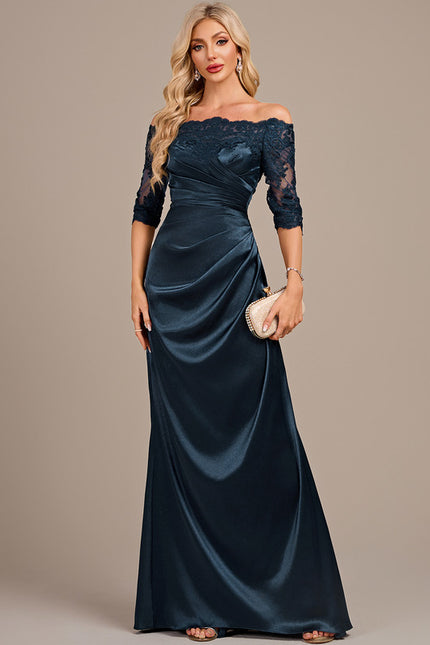 Robe De Soirée Dentelle Et Satin
