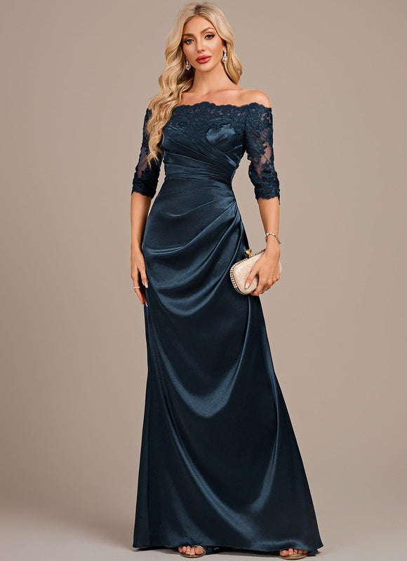 Robe De Soirée Dentelle Et Satin