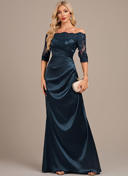 Robe De Soirée Dentelle Et Satin