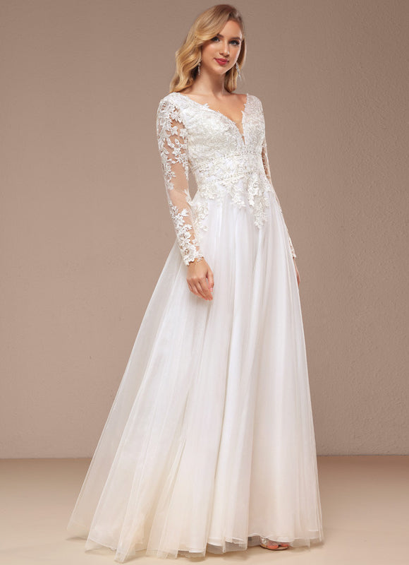 Robe Dentelle Éthérée Perlée - gallery 4