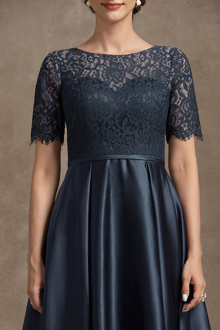 Robe De Soirée Soie Et Dentelle - gallery 5