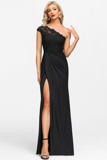 Robe Dentelle Asymétrique Soirée - gallery 2