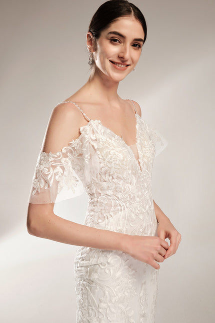 Robe Dentelle Sirène Élégante - gallery 7
